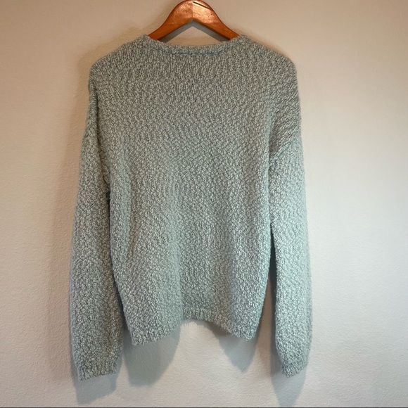 Kaisley Mint Popcorn Stitch Sweater - Picture 2 of 4